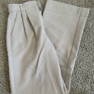 Abercrombie & Fitch Curve Love Light Taupe Dress Pants